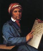 Huntington Daniel Sequoyah oil painting